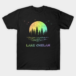 Lake Chelan Washington Outdoor Family Vacation Rainbow T-Shirt